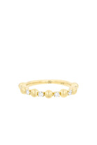 Small Gifu Ring, 18k Yellow Gold & Diamonds